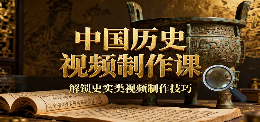 中国历史视频制作课:疆域地图集+参考文案+练习素材,解锁史实类视频制作技巧-朽念云创