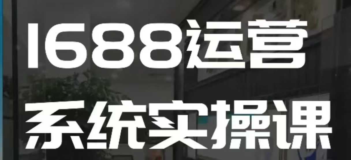 1688高阶运营系统实操课，快速掌握1688店铺运营的核心玩法-朽念云创