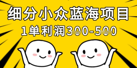 细分小众蓝海项目，一单利润3张，每月收入稳定过1w+-朽念云创