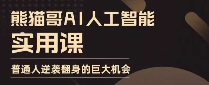 AI人工智能实用课，实在实用实战，普通人逆袭翻身的巨大机会-朽念云创