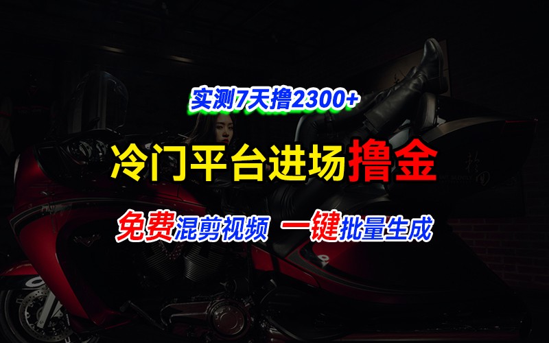 全新冷门平台vivo视频，快速免费进场搞米，通过混剪视频一键批量生成，实测7天撸2300+-朽念云创