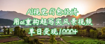 AI视觉疗愈经济：用ai重构超写实风景视频，单日变现多张-朽念云创